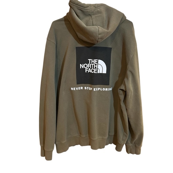 The North Face Military Olive Green Hoodie Sweatshirt XL - Picture 6 of 9
